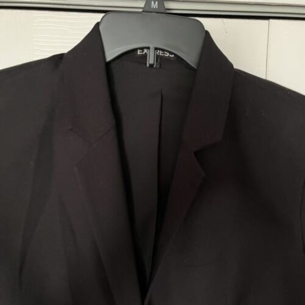 Express Black Single Breasted 2 Button Women's Ca… - image 5